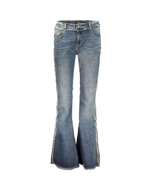 Desigual Blue Cotton Flared Jeans