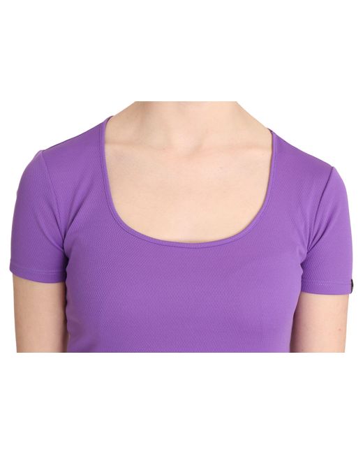 Gianfranco Ferré Polyester Ss Top Purple Tsh3424