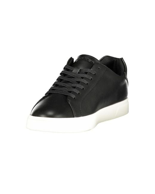 Calvin Klein Black Polyurethane Men Sneaker for men