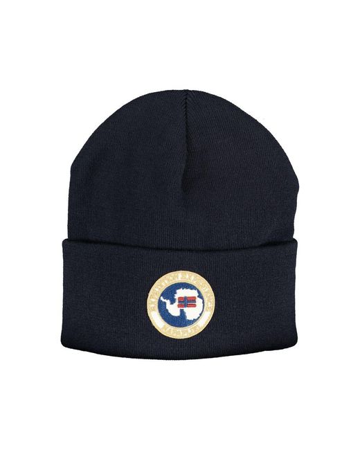 Napapijri Blue Acrylic Hats & Cap for men