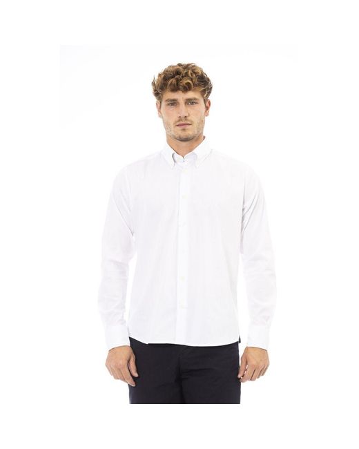 Baldinini White Cotton Shirt for men