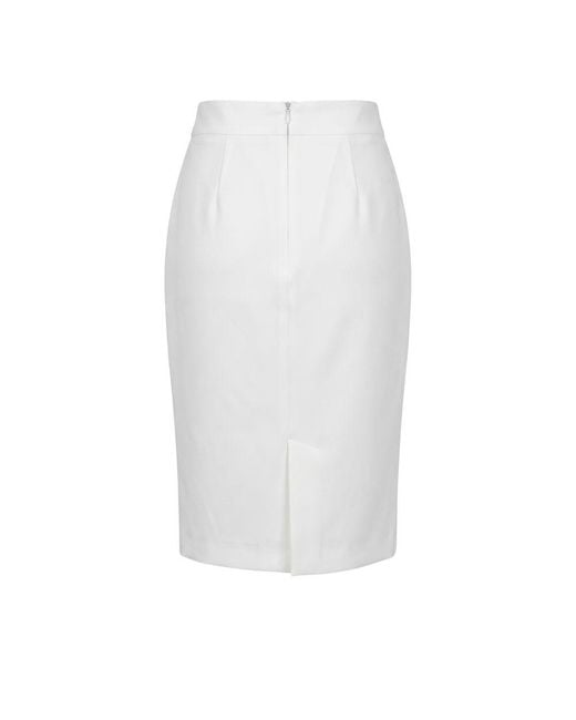 Trussardi White Polyester Skirt