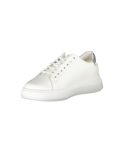 Calvin Klein White Chic Sneakers With Contrast Details