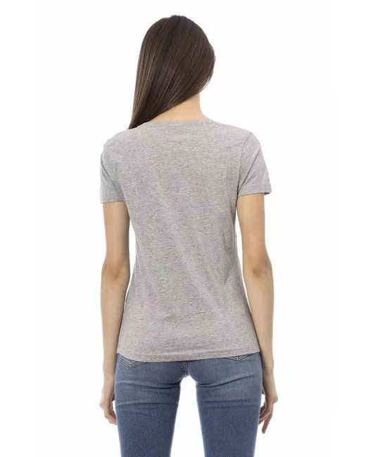 TRUSSARDI ACTION Gray Cotton T