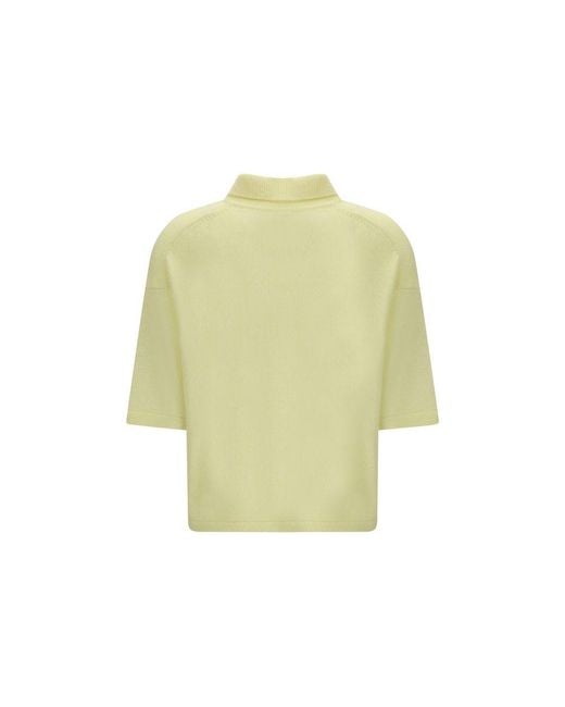 Allude Yellow Cashmere Cashmere Sweater
