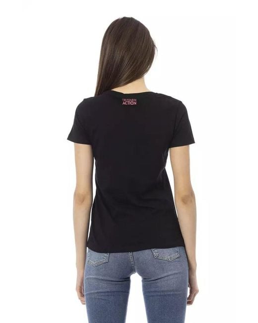 TRUSSARDI ACTION Black Cotton T