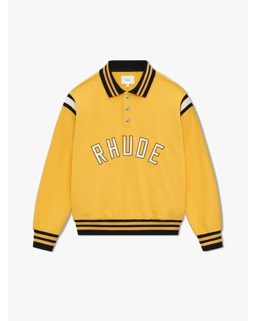 Rhude Yellow Cotton Polo Shirt