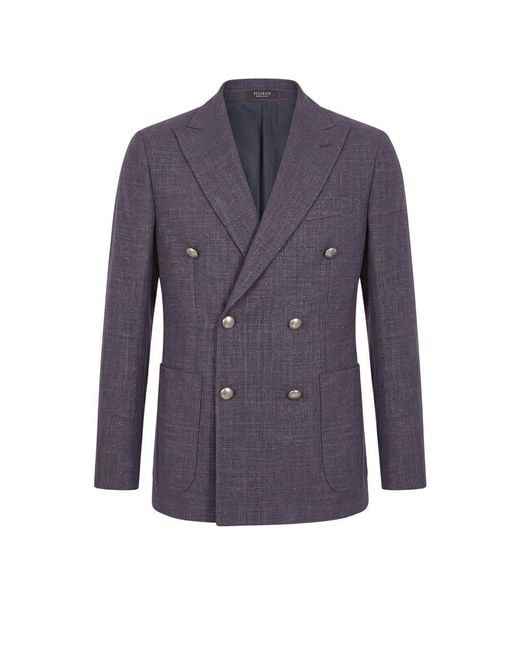 Peserico Blue Wool Men's Jacket for men