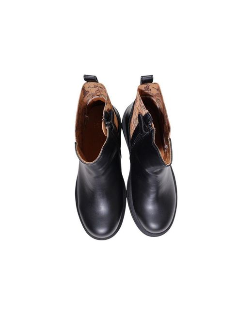 Alviero Martini 1A Classe Blue Black Polyethylene Ankle Boots