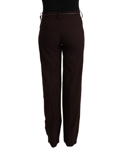 Patrizia Pepe Black Elegant High Waist Straight Forma Pants