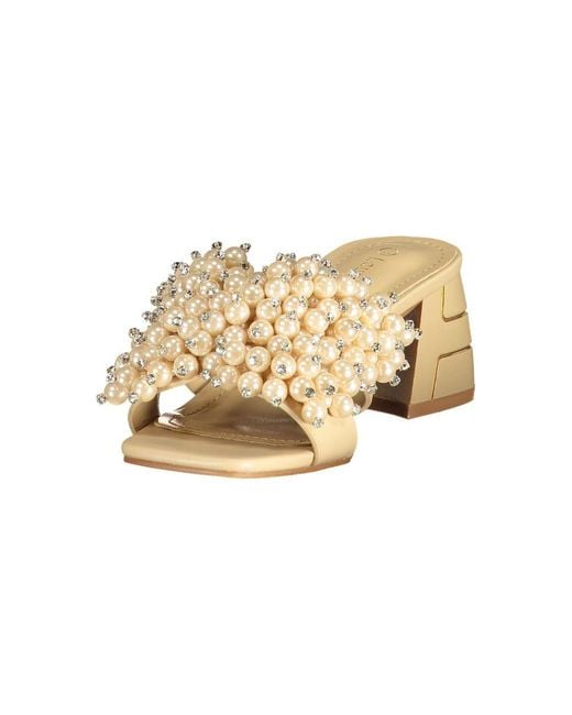 Laura Biagiotti Metallic Beige Polyurethane 's Sandal