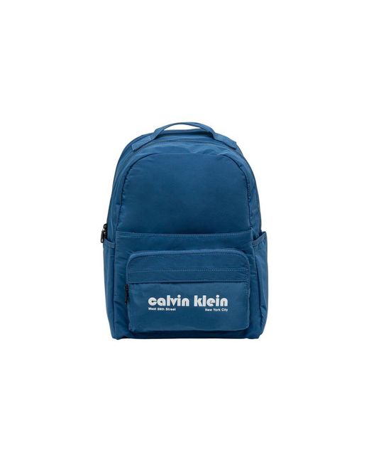 Calvin Klein Blue Recycled Polyester Backpack for men