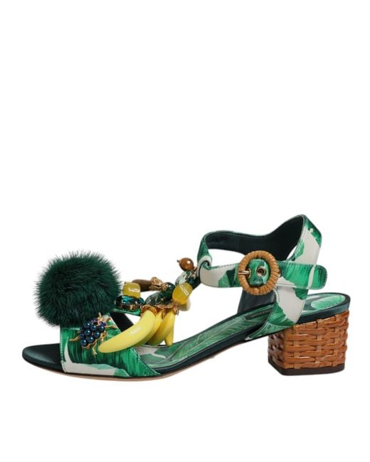 Dolce & Gabbana Green High Heel Sandals