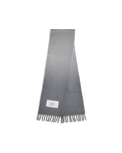 Maison Kitsuné Gray Alpaca Vicugna Pacos Scarf