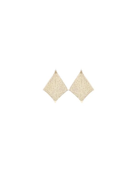 Rabanne White Gold Brass Earrings