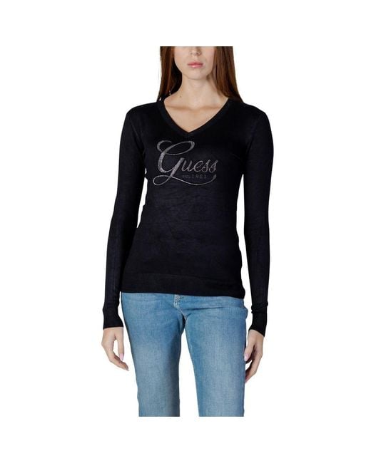 Guess Black Viscose Sweatshirt