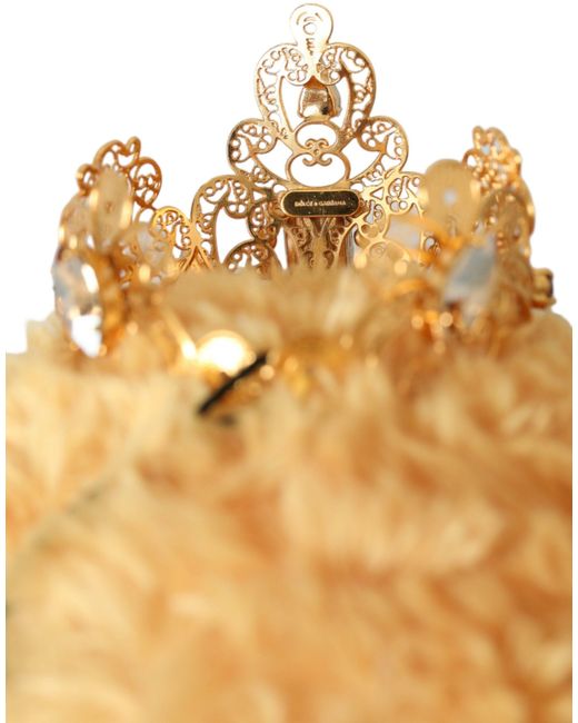 Dolce & Gabbana Multicolor Teddy Bear Crystal Crown Hair Band Diadem