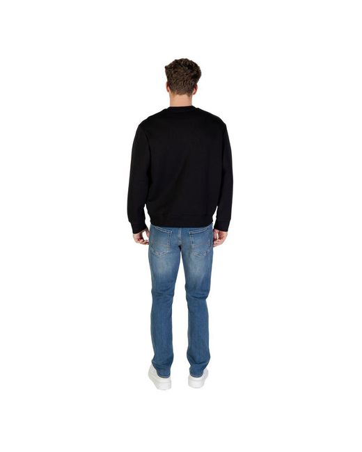 ARMANI EXCHANGE Black Bicolor Cotton Sweatshirt for men