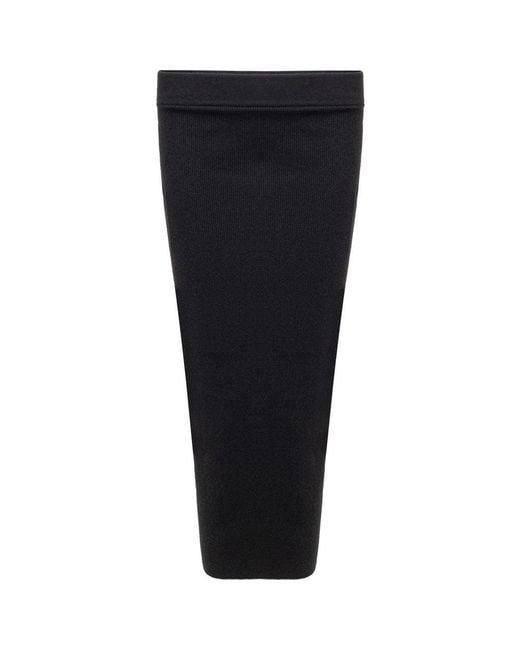 Tom Ford Black Cashmere Midi Skirt