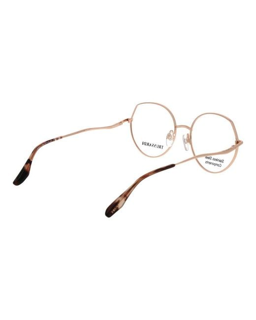 Trussardi Metallic Rose Gold Stainless Steel Glasses (frames)