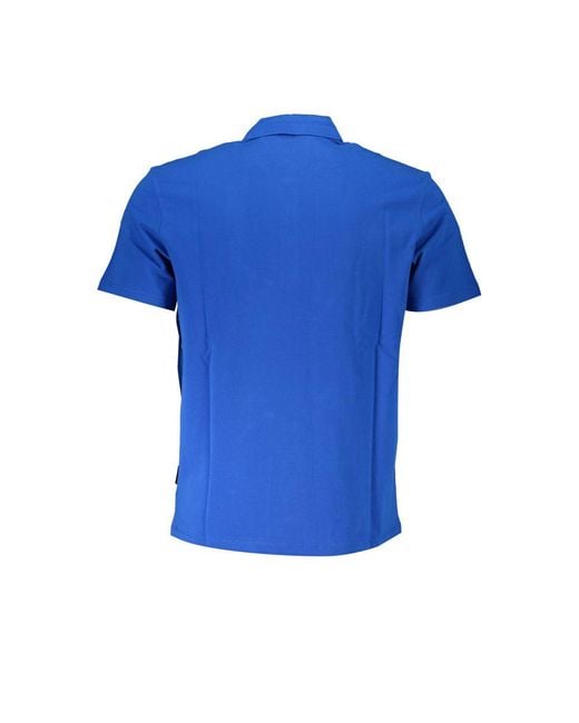 Napapijri Blue Cotton Polo Shirt for men