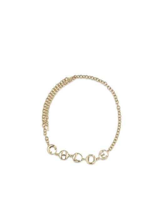 Chloé Metallic Brass High-Waist Belt