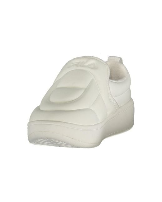 Fila White Black Polyester Sneaker