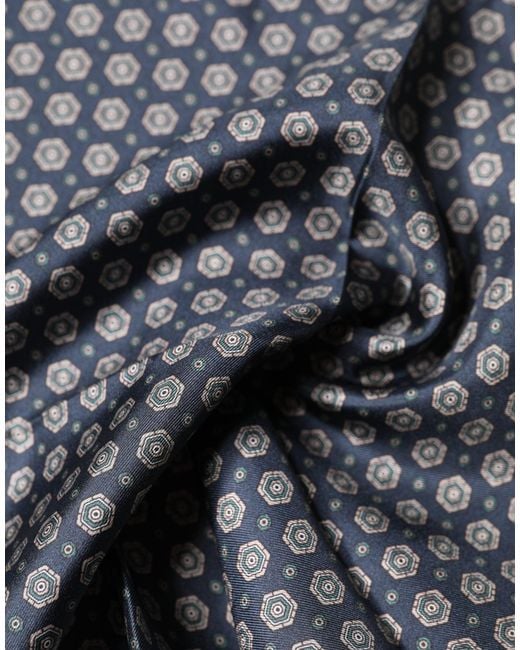 Dolce & Gabbana Gray Patterned Silk Square Handkerchief Scarf for men