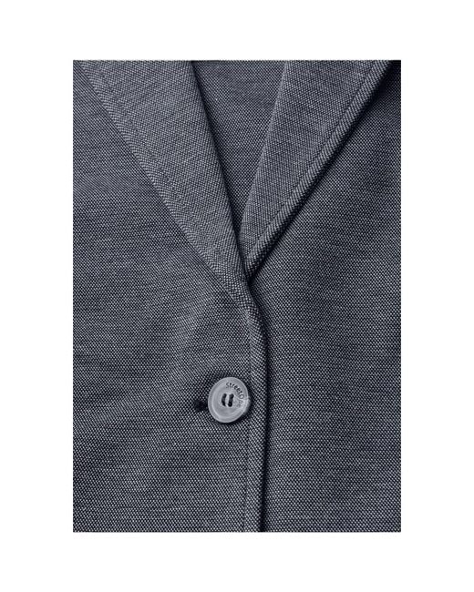 Street One Blue Polyacrylic Blazer