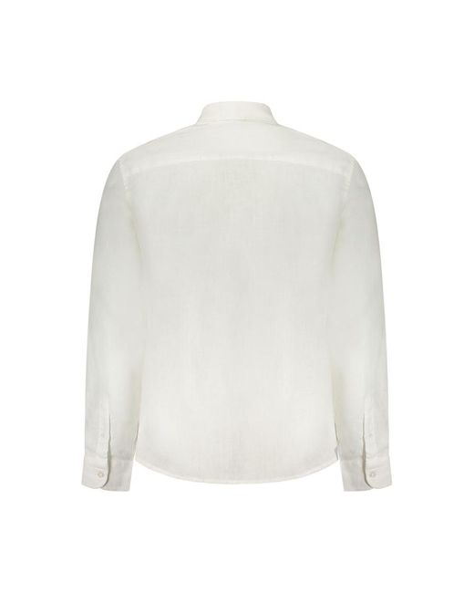 North Sails White Linen Shirt for men