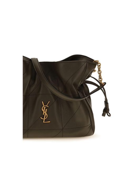 Saint Laurent Black Bicolor Lamb Ovis Aries Aries Clutch Bag