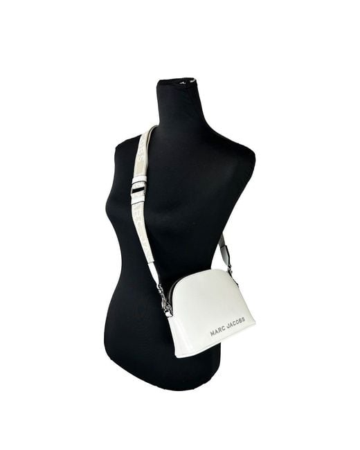 Marc Jacobs Black Small Leather Dome Crossbody Bag