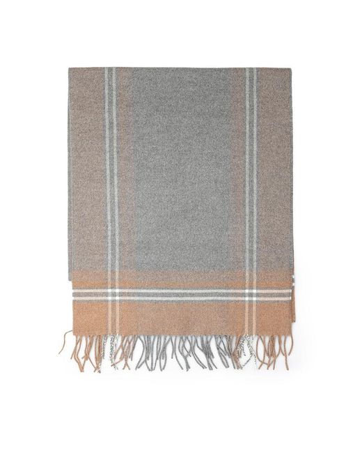 TESSITURA DI NOVARA Gray Silk Scarf for men