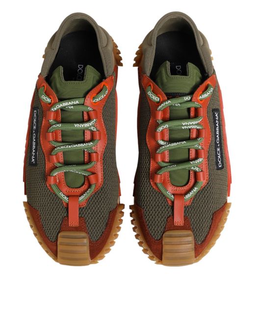 Dolce & Gabbana Multicolor Lace Up Low Top Ns1 Sneakers Shoes for men