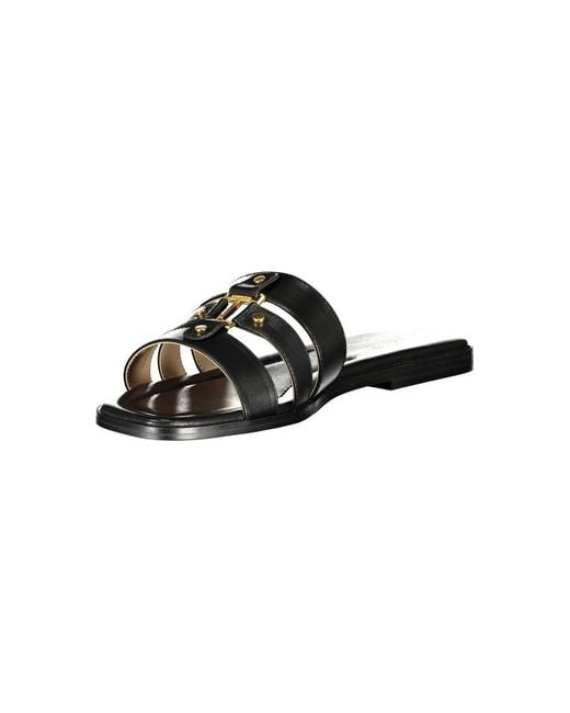 Twinset Black Leather 's Sandal