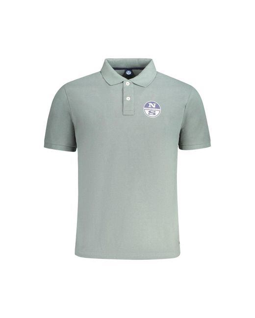 North Sails Blue Cotton Polo Shirt for men