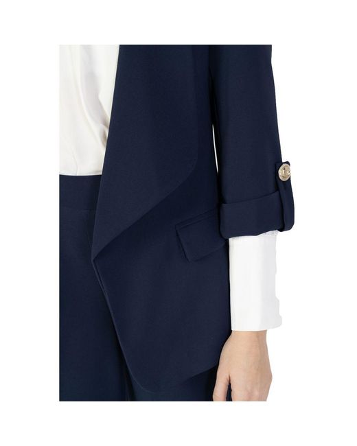 Rinascimento Blue Polyester Blazer