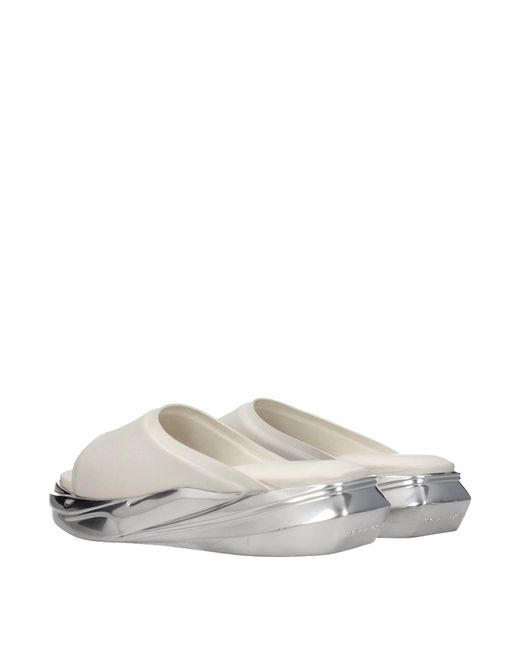 1017 ALYX 9SM White Gray Leather Slippers for men