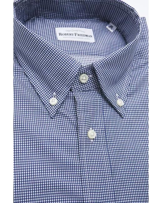 Robert Friedman Blue Cotton Shirt for men