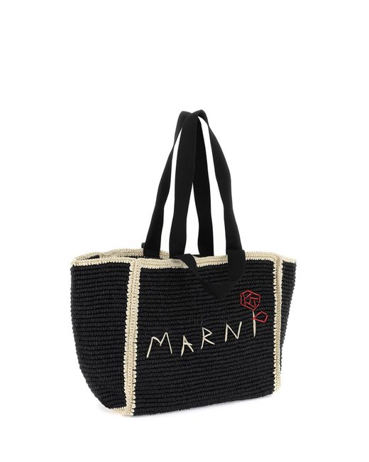 Marni Black Medium Sillo Tote Bag