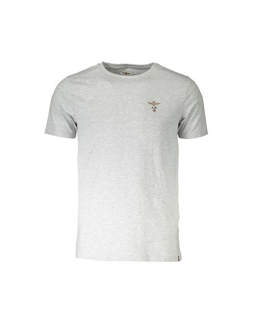 Aeronautica Militare Gray Cotton T-Shirt for men