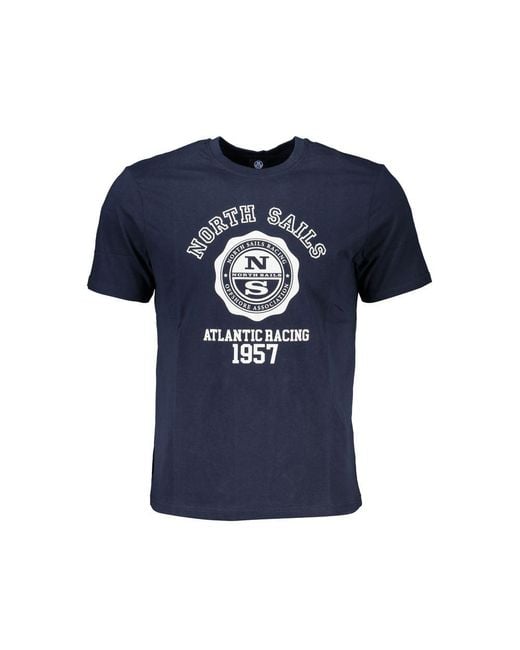 North Sails Blue Cotton T-Shirt for men