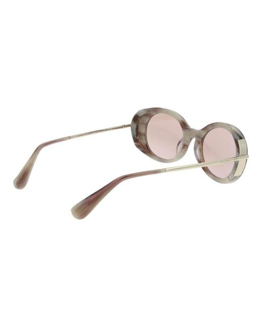 Max Mara Multicolor Beige Acetate Sunglasses