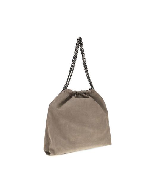 Stella McCartney Gray Beige Polyester Shoulder Bag