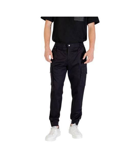 Antony Morato Black Viscose Casual Pants for men