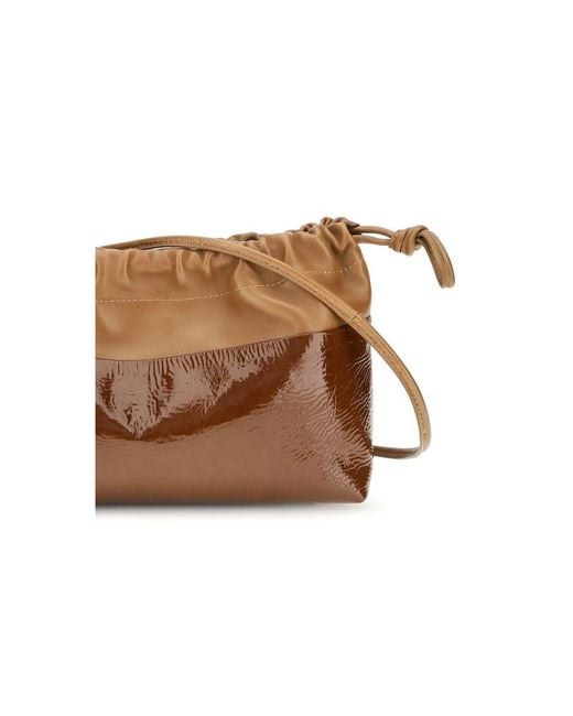 Pierre Hardy Brown Bicolor Calf Leather Bos Taurus Clutch Bag