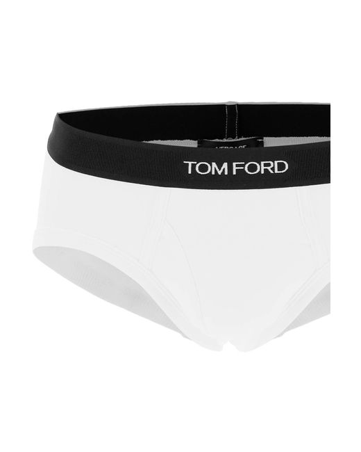 Tom Ford Black Logo Band Slip Underwear With Elastic for men