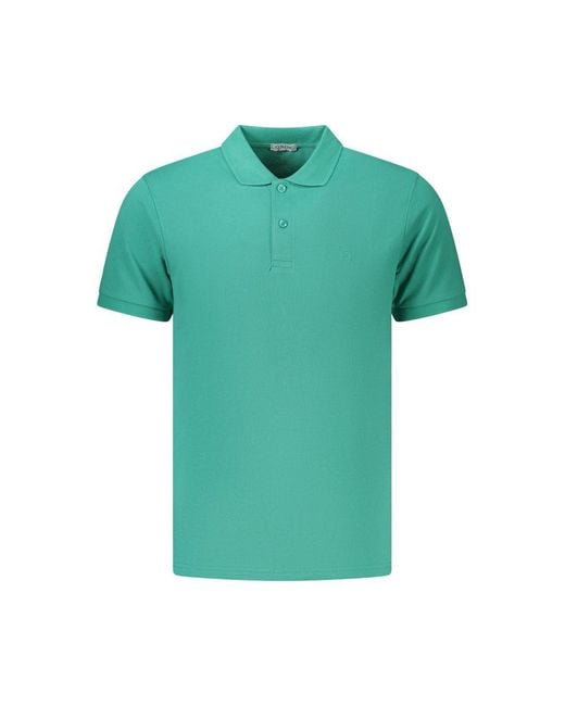 COVERI MOVING Green Cotton Men's Polo for men