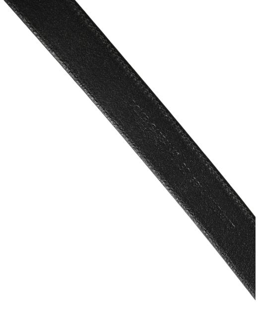 Dolce & Gabbana Black Classic Leather Metal Buckle Belt Calf for men