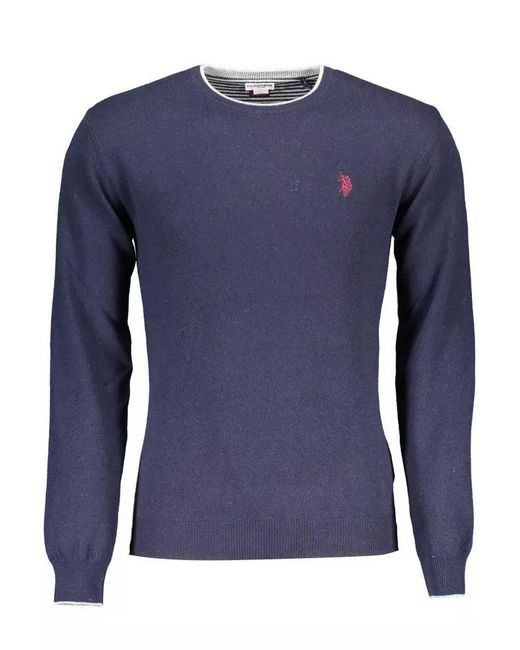 U.S. POLO ASSN. Blue Wool Sweater for men